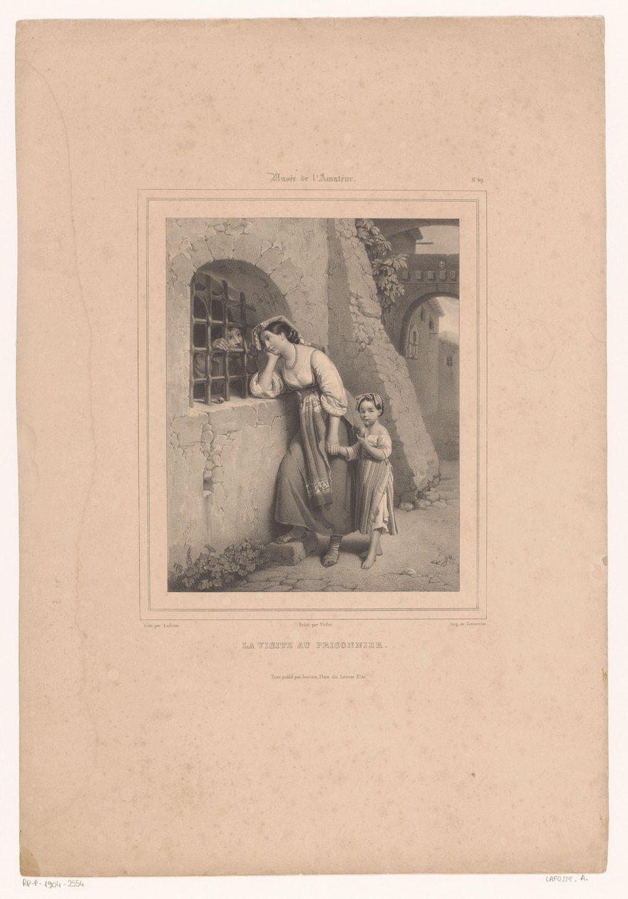 Femme et enfant visitant un prisonnier - Jean Baptiste Adolphe Lafosse