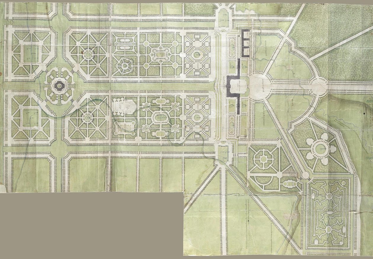 Conception pour le palais et le parc de Strelna, 1717 - Jean Baptiste Alexandre Le Blond