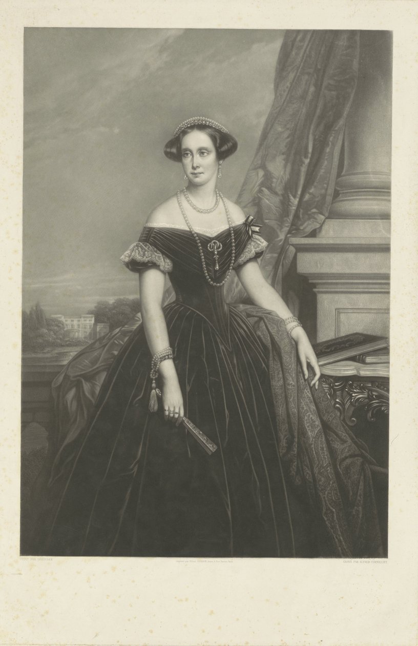 Portrait de Louisa Aug. Wilh. Amalia de Prusse, épouse du Prince Frédéric - Jean Baptiste Alfred Cornilliet