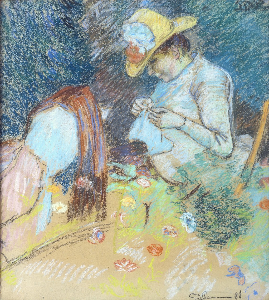 Madame Guillaumin cousant, 1888 - Jean Baptiste Armand Guillaumin