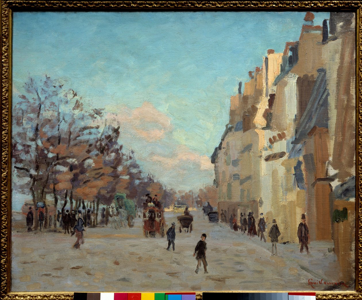 Quai de la gare à Paris, effet de neige - Jean Baptiste Armand Guillaumin