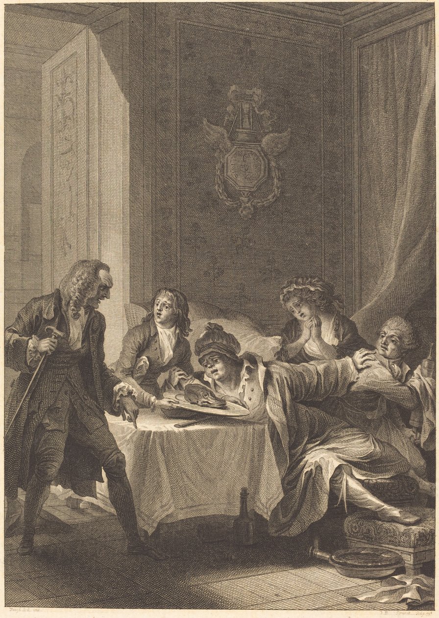 Le glouton - Jean Baptiste Blaise Simonet after Jacques Louis François Touzé