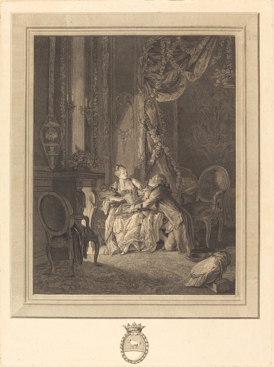 Le Danger du Tête-à-tête - Jean Baptiste Blaise Simonet after Pierre Antoine Baudouin