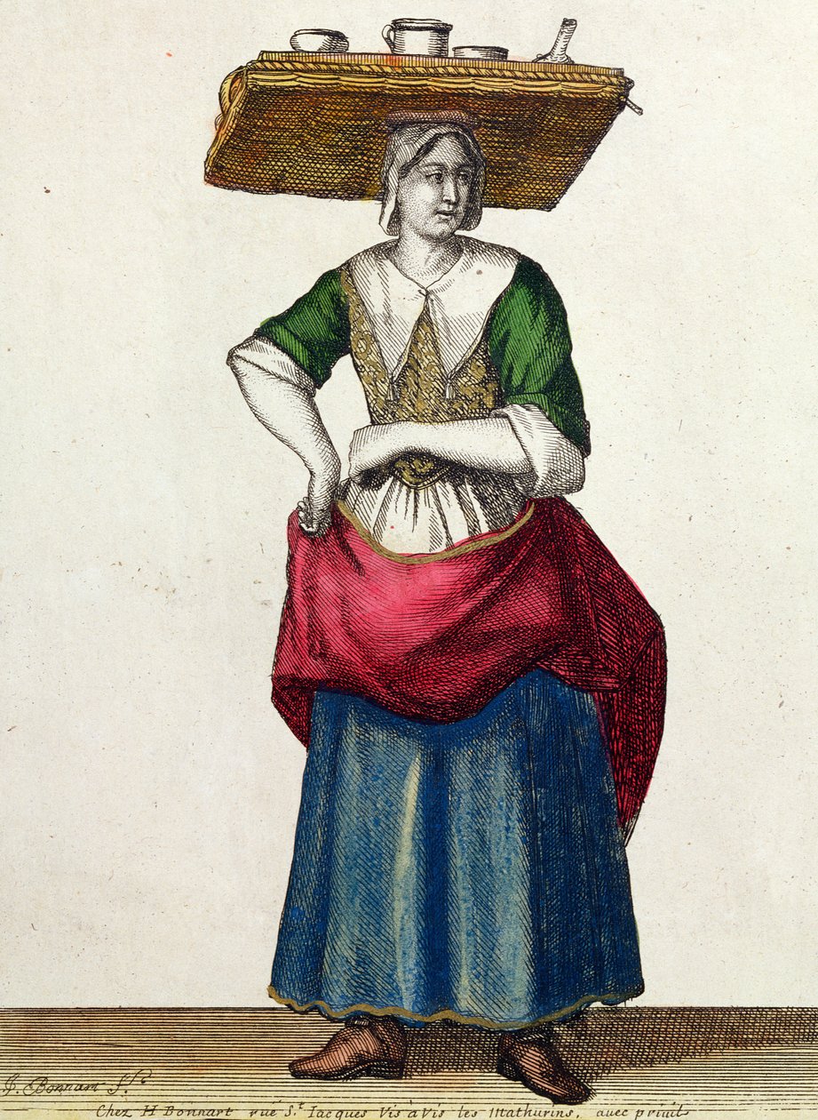 Le crieur de fromage, fin du XVIIe siècle - Jean Baptiste Bonnart