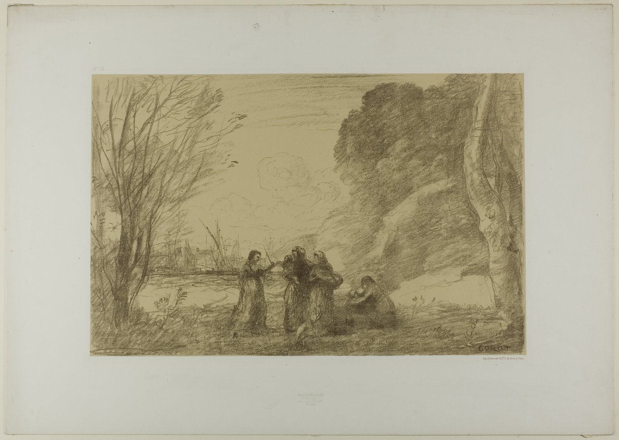 Une famille à Terracina - Jean Baptiste Camille Corot