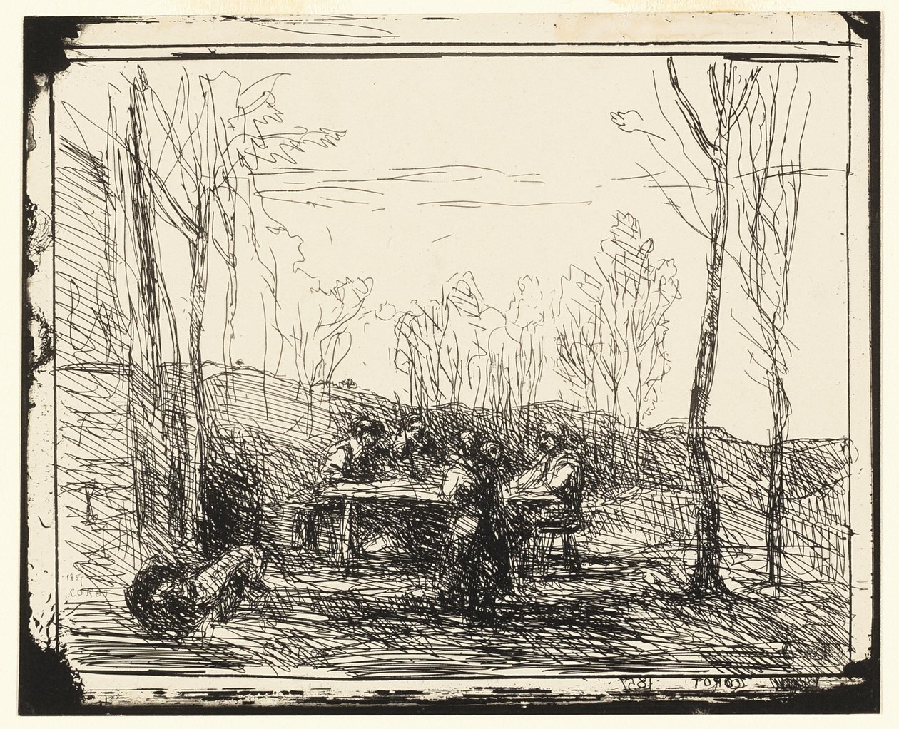 Un pique-nique dans la clairière - Jean Baptiste Camille Corot