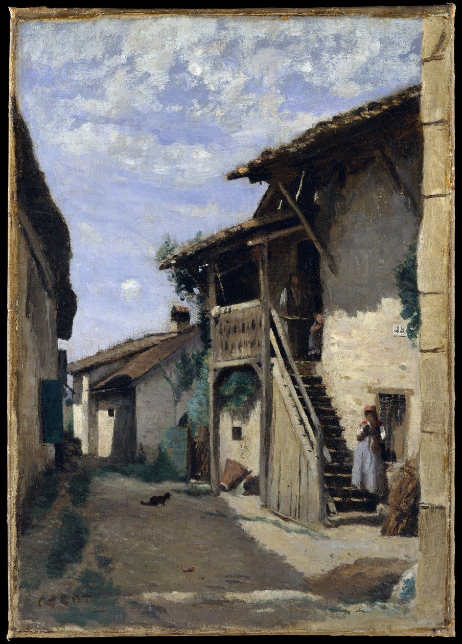 Une rue de village, Dardagny - Jean Baptiste Camille Corot