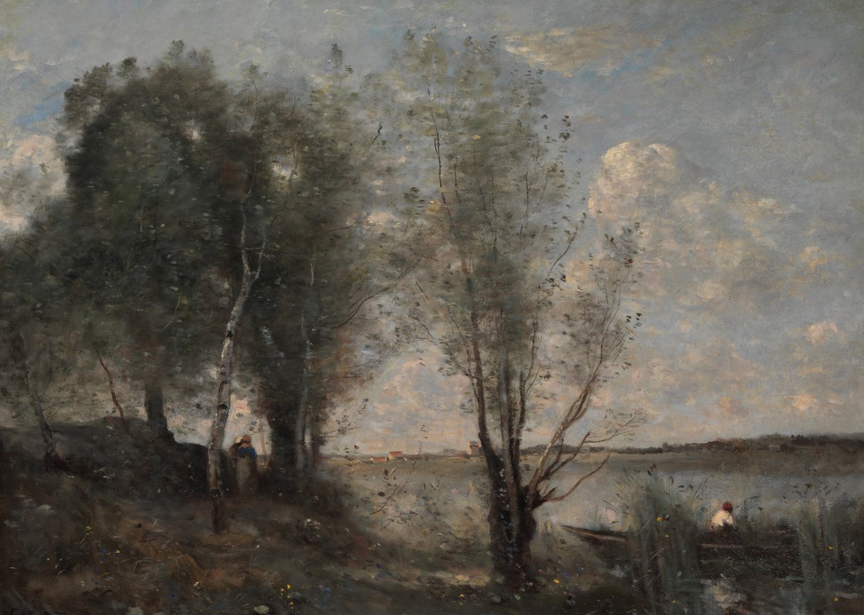 Bateliers parmi les Roseaux, vers 1865 - Jean Baptiste Camille Corot