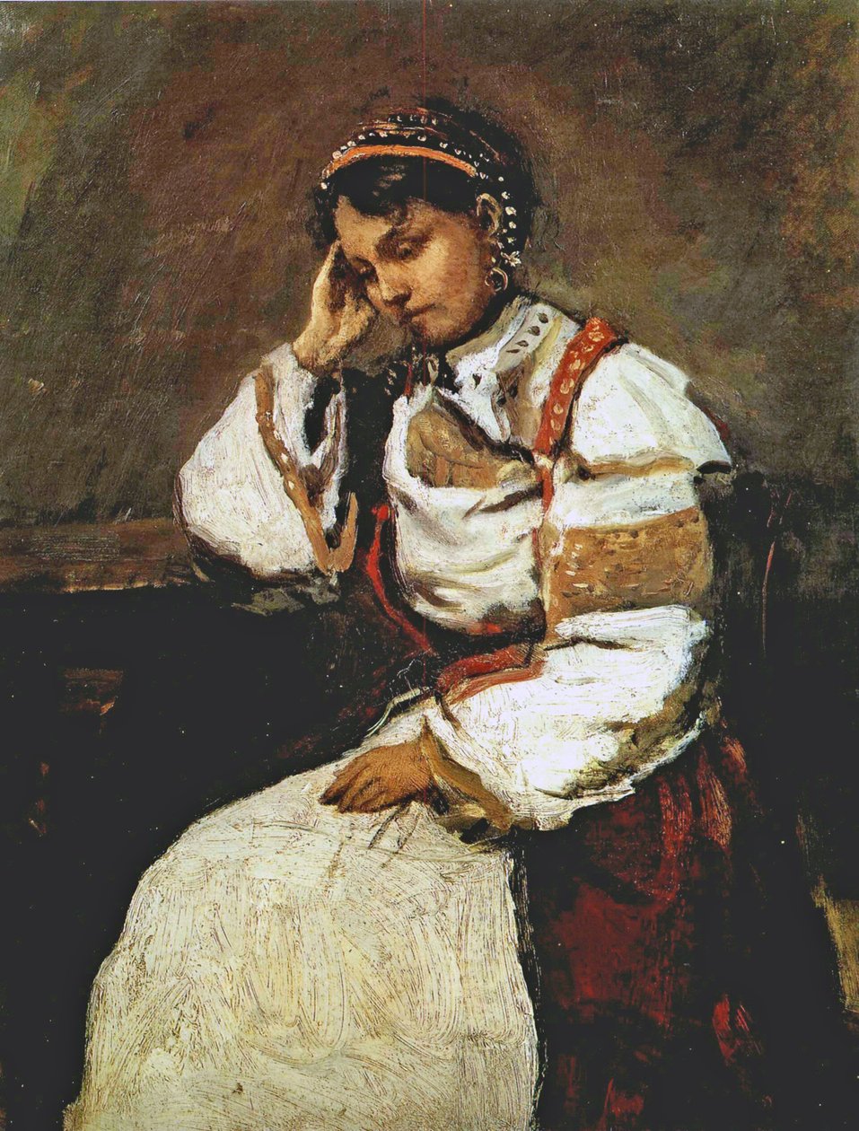 Corot - La bohémienne rêveuse, 1865-70 - Jean Baptiste Camille Corot