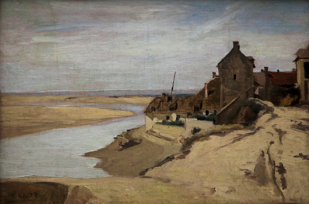 Maisons de pêcheurs à Trouville - Jean Baptiste Camille Corot
