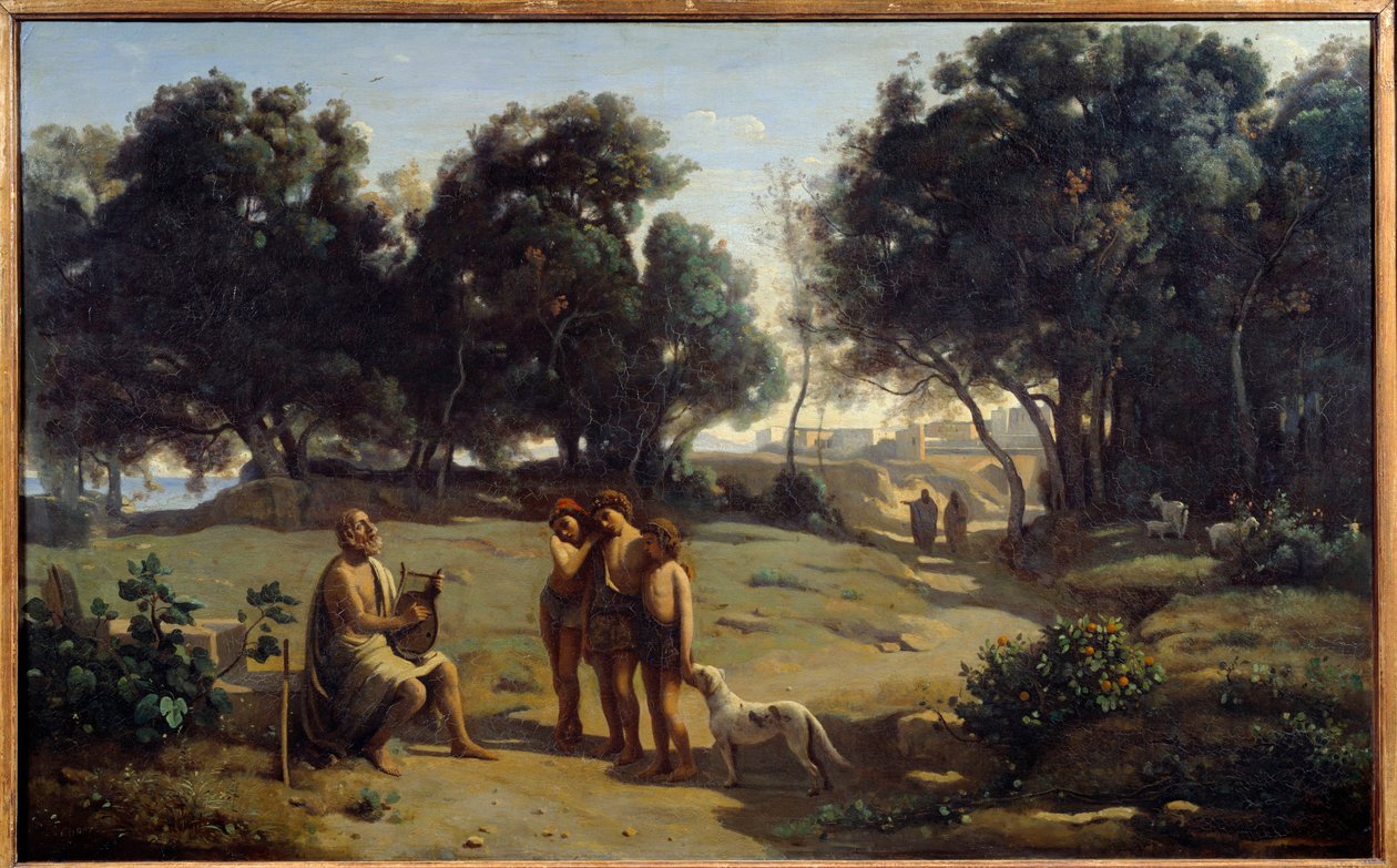 Homère et les bergers - Jean Baptiste Camille Corot