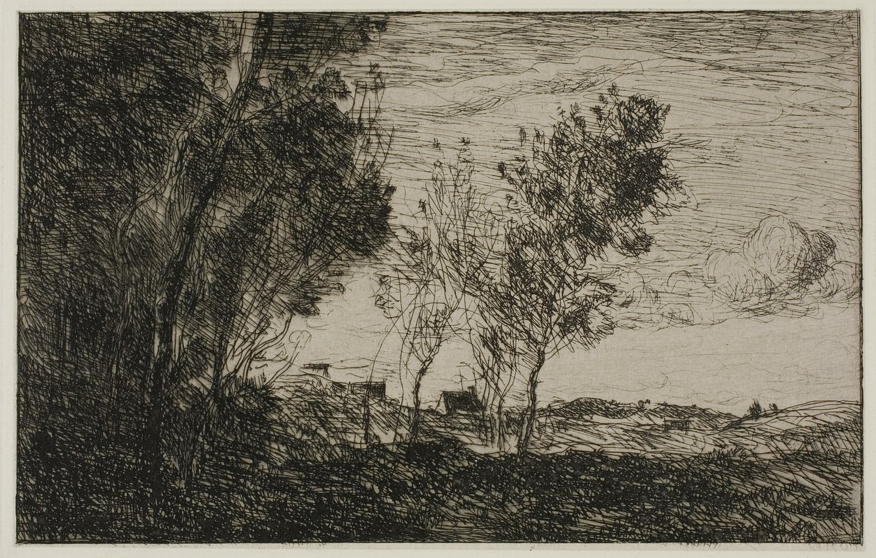 Dans les dunes : Souvenir des bois de La Haye - Jean Baptiste Camille Corot
