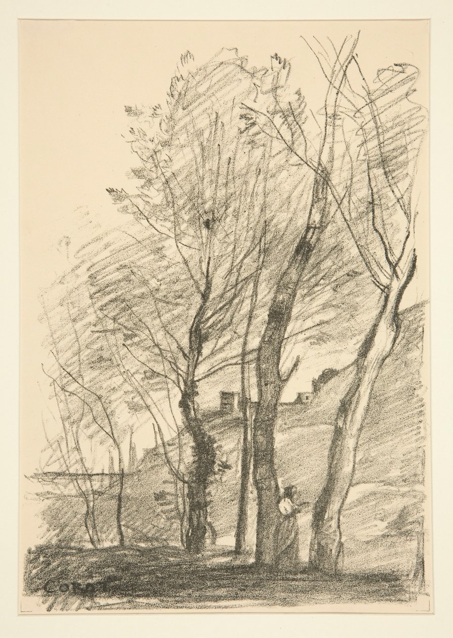 La Lecture sous les arbres - Jean-Baptiste-Camille Corot