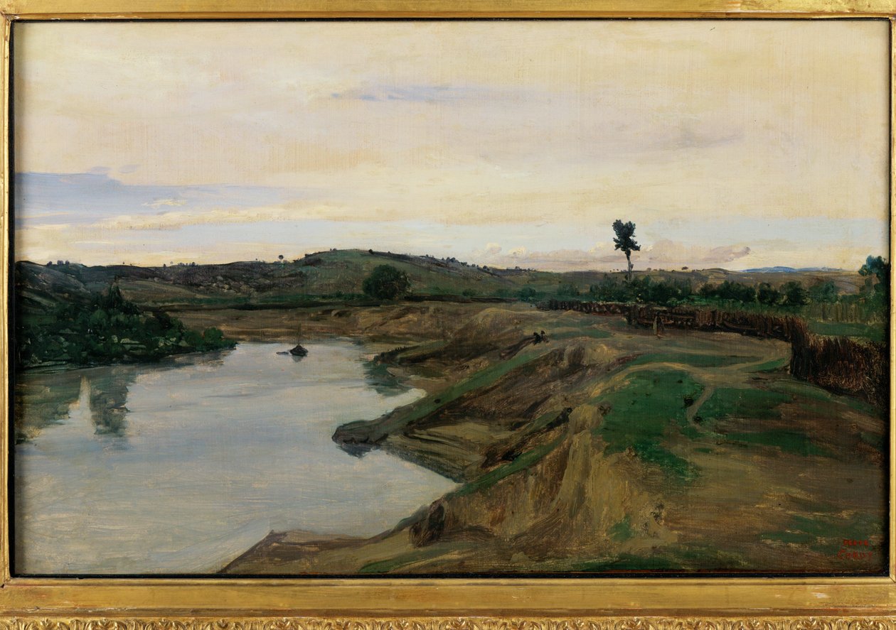 La promenade du Poussin, campagne de Rome ... - Jean Baptiste Camille Corot