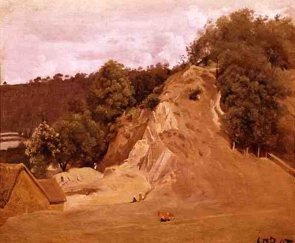 Paysage avec paysannes et une vache - Jean Baptiste Camille Corot