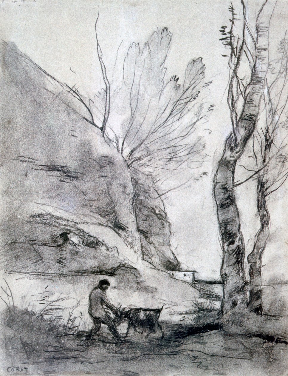 Homme luttant avec une chèvre, c1816-1875 - Jean Baptiste Camille Corot