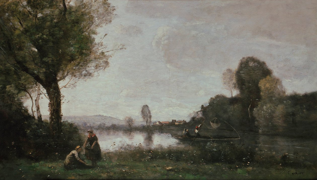 Paysage de la Seine près de Chatou, 1885 - Jean Baptiste Camille Corot