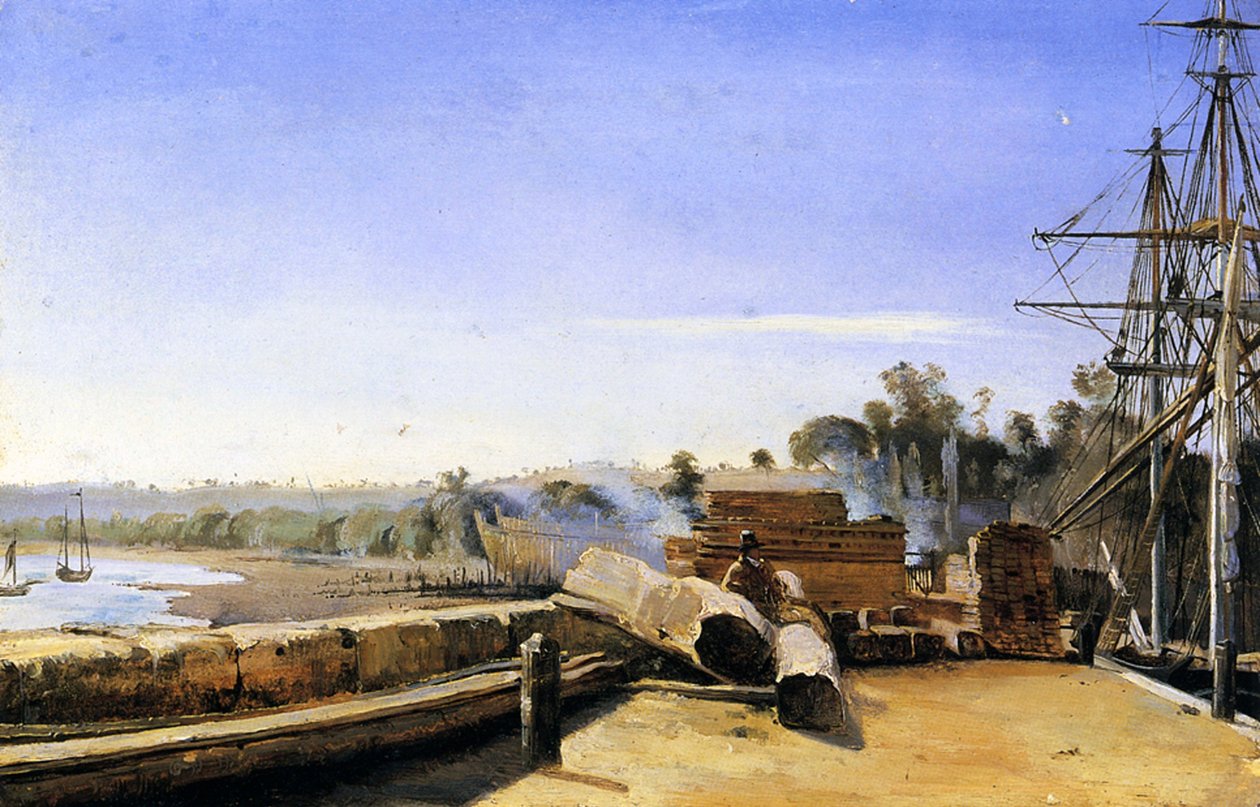 Chantier naval à Honfleur, vers 1823 - Jean Baptiste Camille Corot