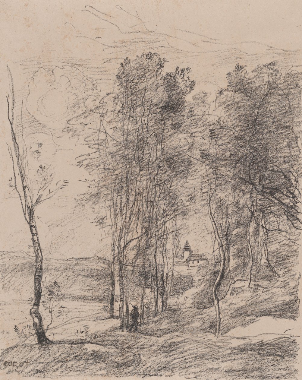 Le beffroi de Saint-Nicolas-les-Arras - Jean-Baptiste-Camille Corot