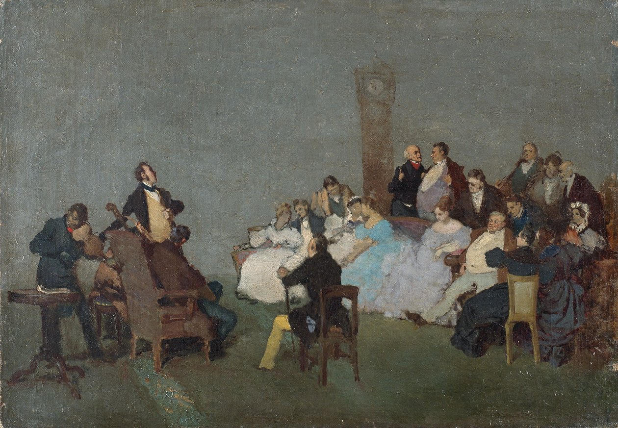 Le concert, vers 1830-40 (huile sur toile) - Jean Baptiste Camille Corot