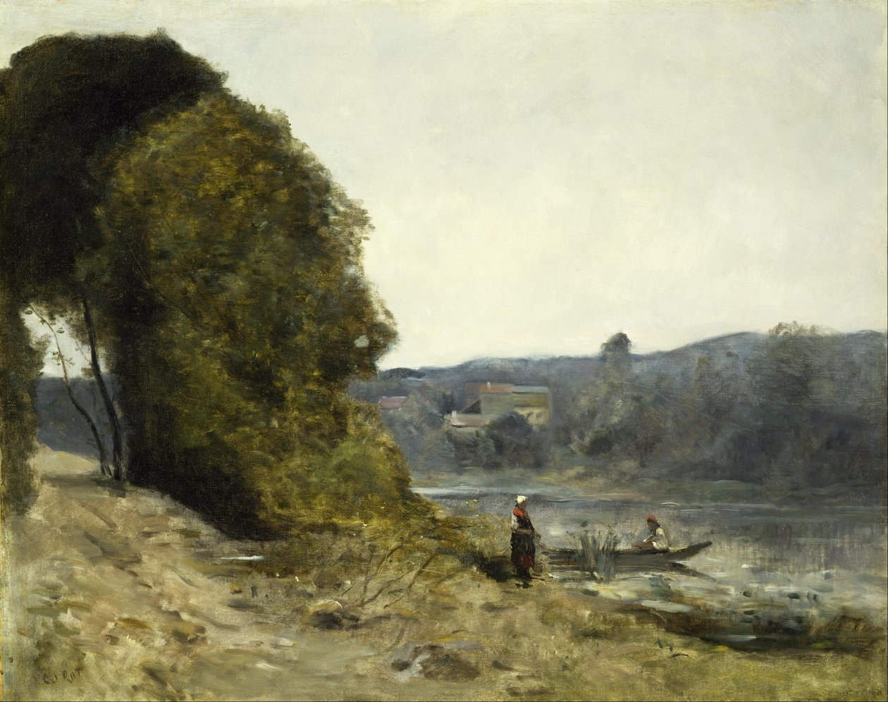 Le départ du batelier - Jean Baptiste Camille Corot