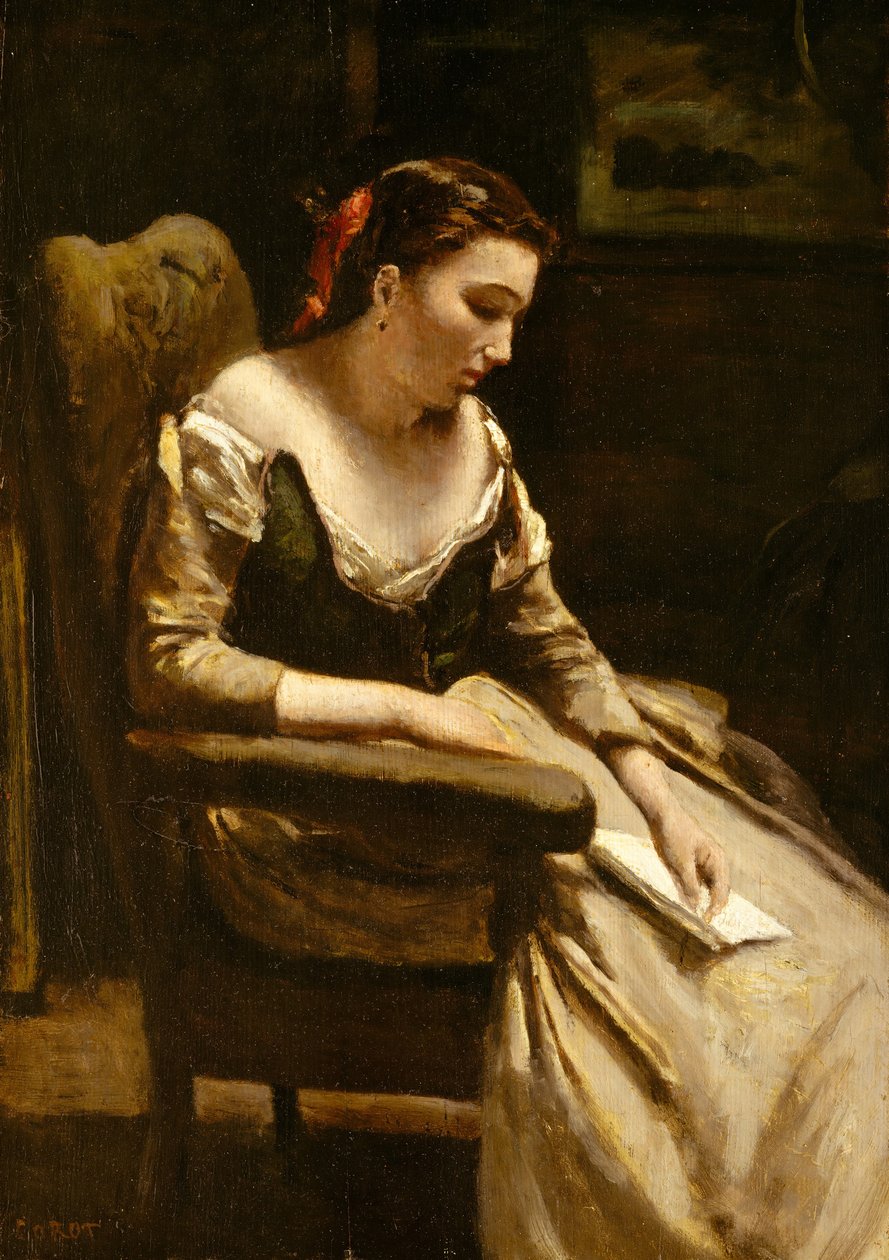 La Lettre, vers 1865 - Jean Baptiste Camille Corot