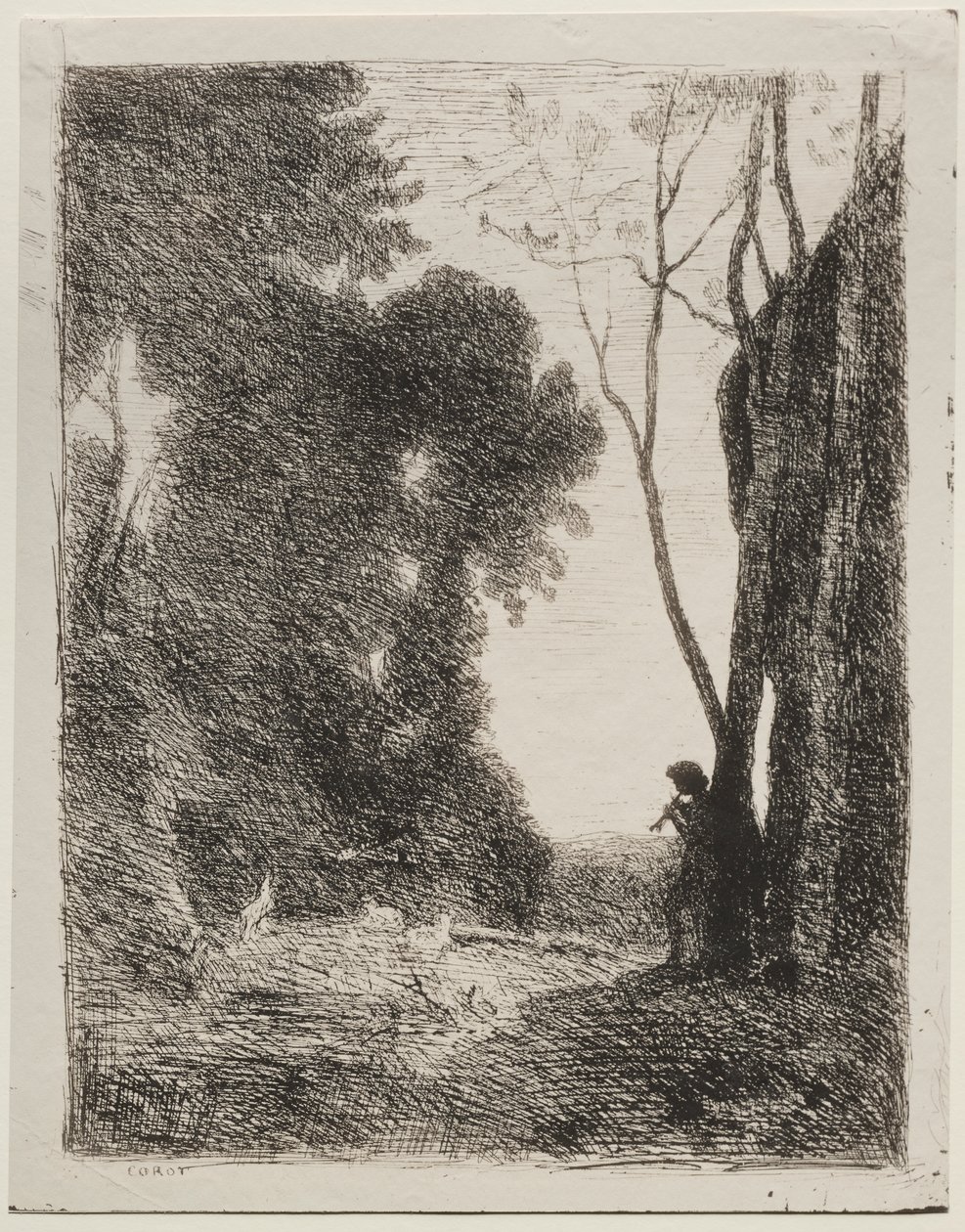 Le petit berger - Jean Baptiste Camille Corot
