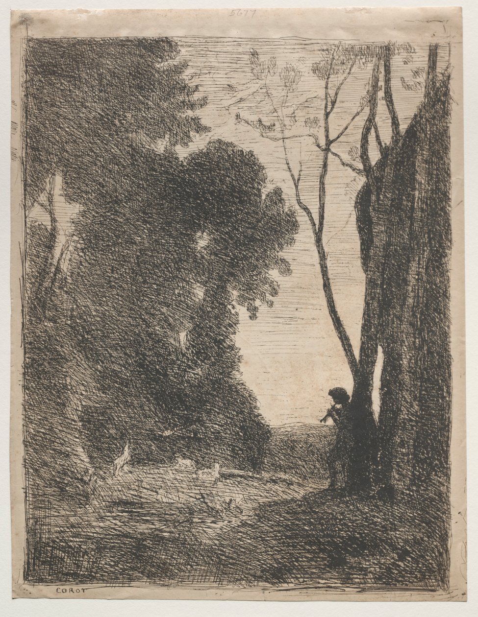 Le petit berger, 1855 - Jean Baptiste Camille Corot