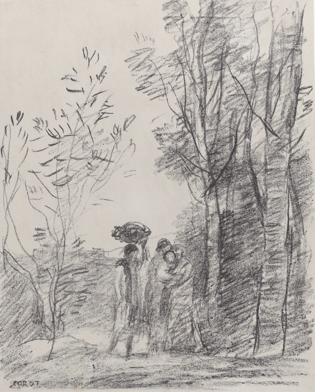 La Rencontre au bosquet - Jean Baptiste Camille Corot