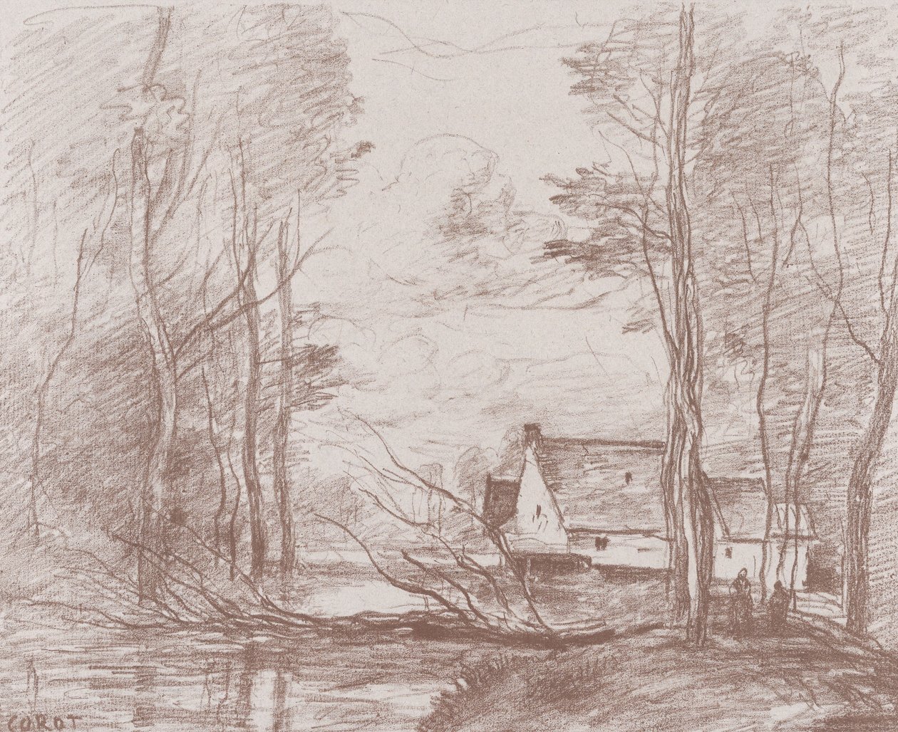 Le moulin à Cuincy, près de Douai - Jean Baptiste Camille Corot