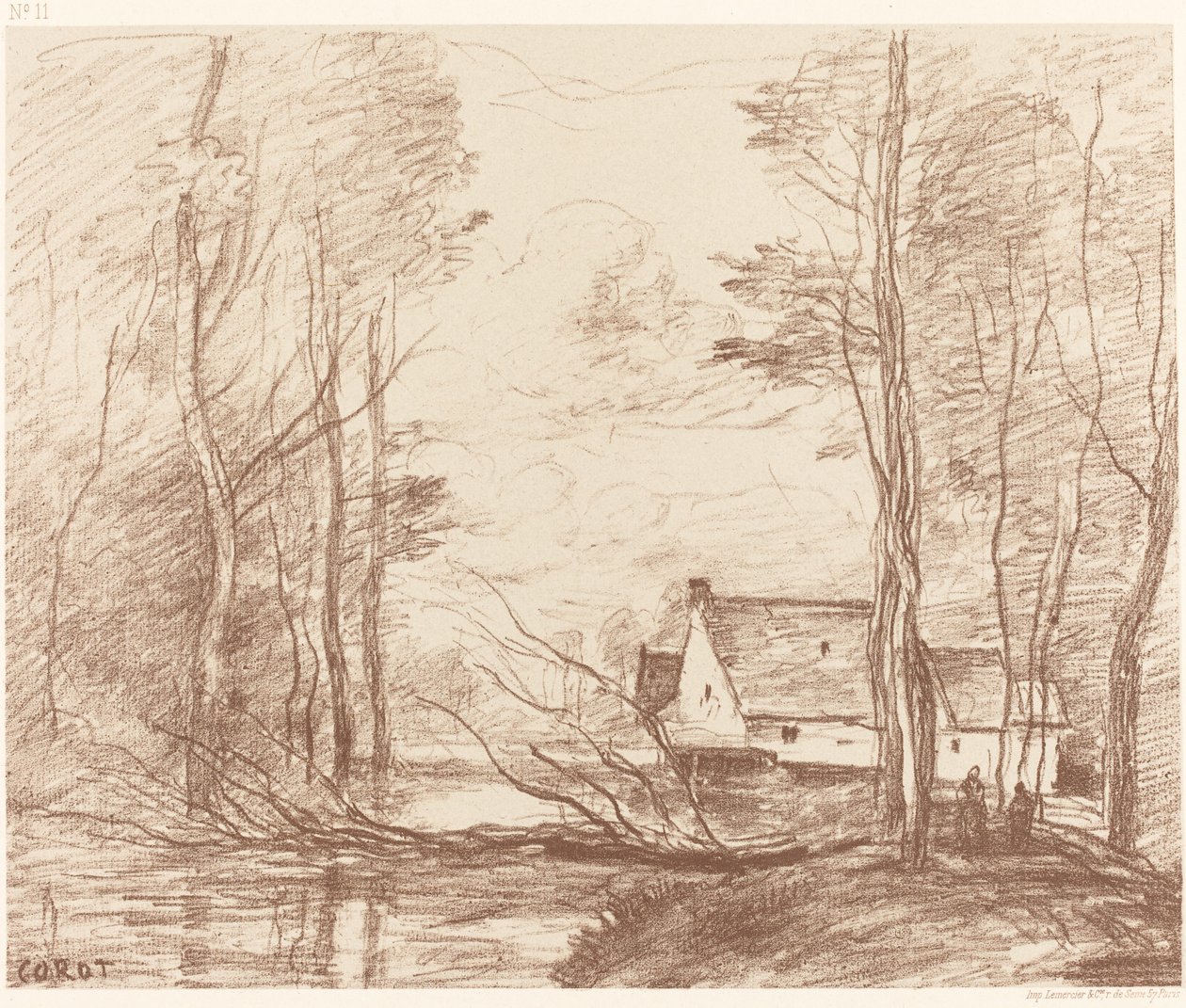 Le moulin de Cuincy, près de Douai, 1871 - Jean Baptiste Camille Corot