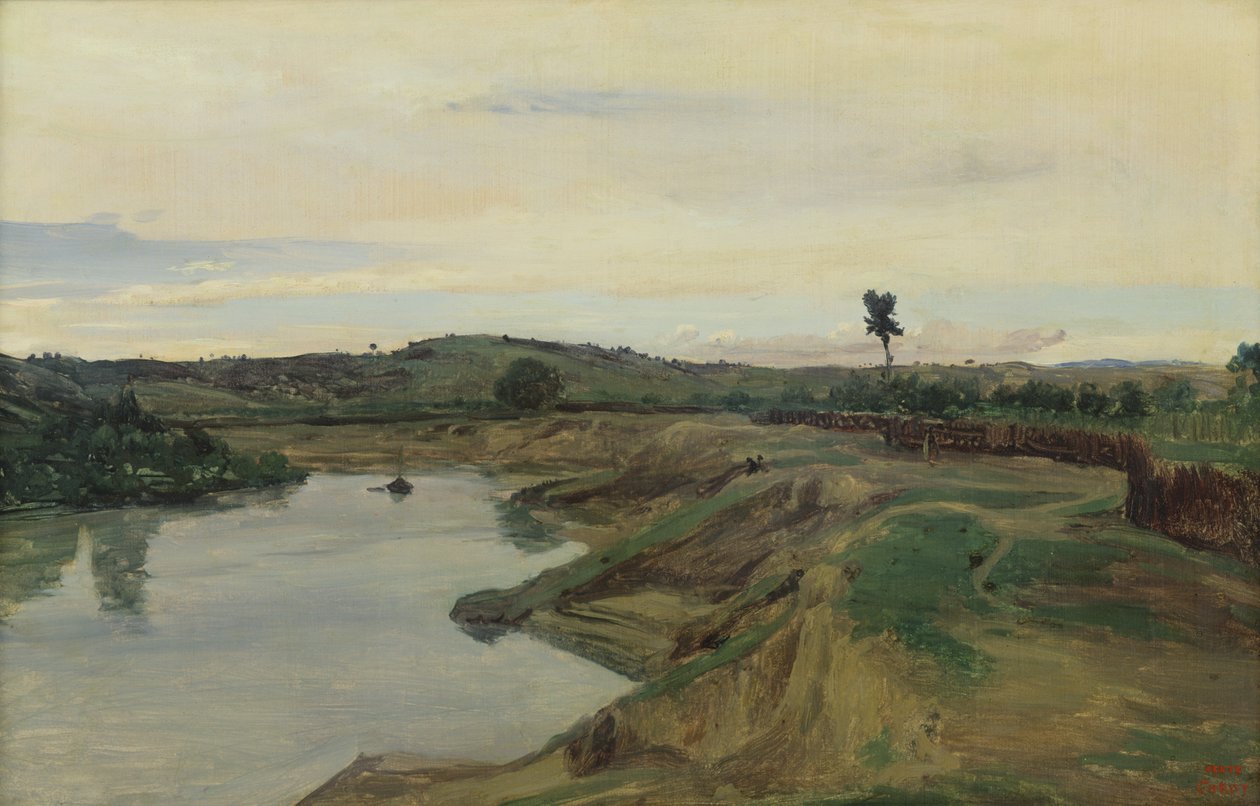 La Promenade du Poussin ou, Campagne romaine, vers 1826-28 - Jean Baptiste Camille Corot