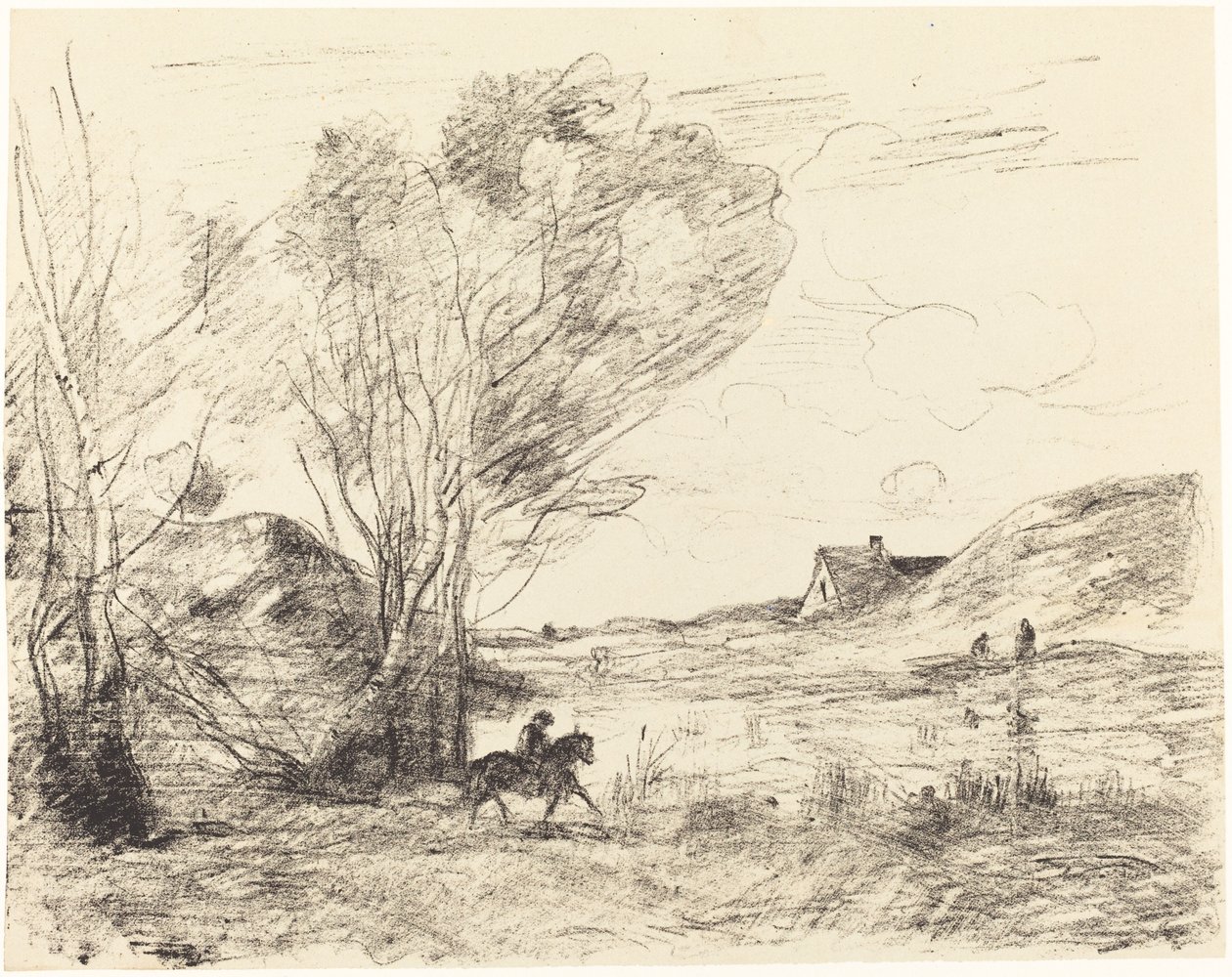 Le Cavalier dans les roseaux - Jean Baptiste Camille Corot