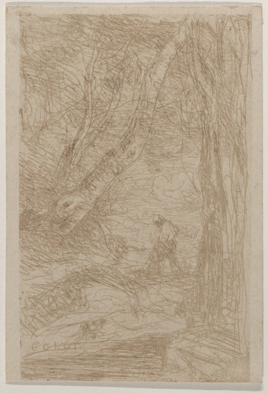 Le bûcheron de Rembrandt, mai 1853 - Jean Baptiste Camille Corot
