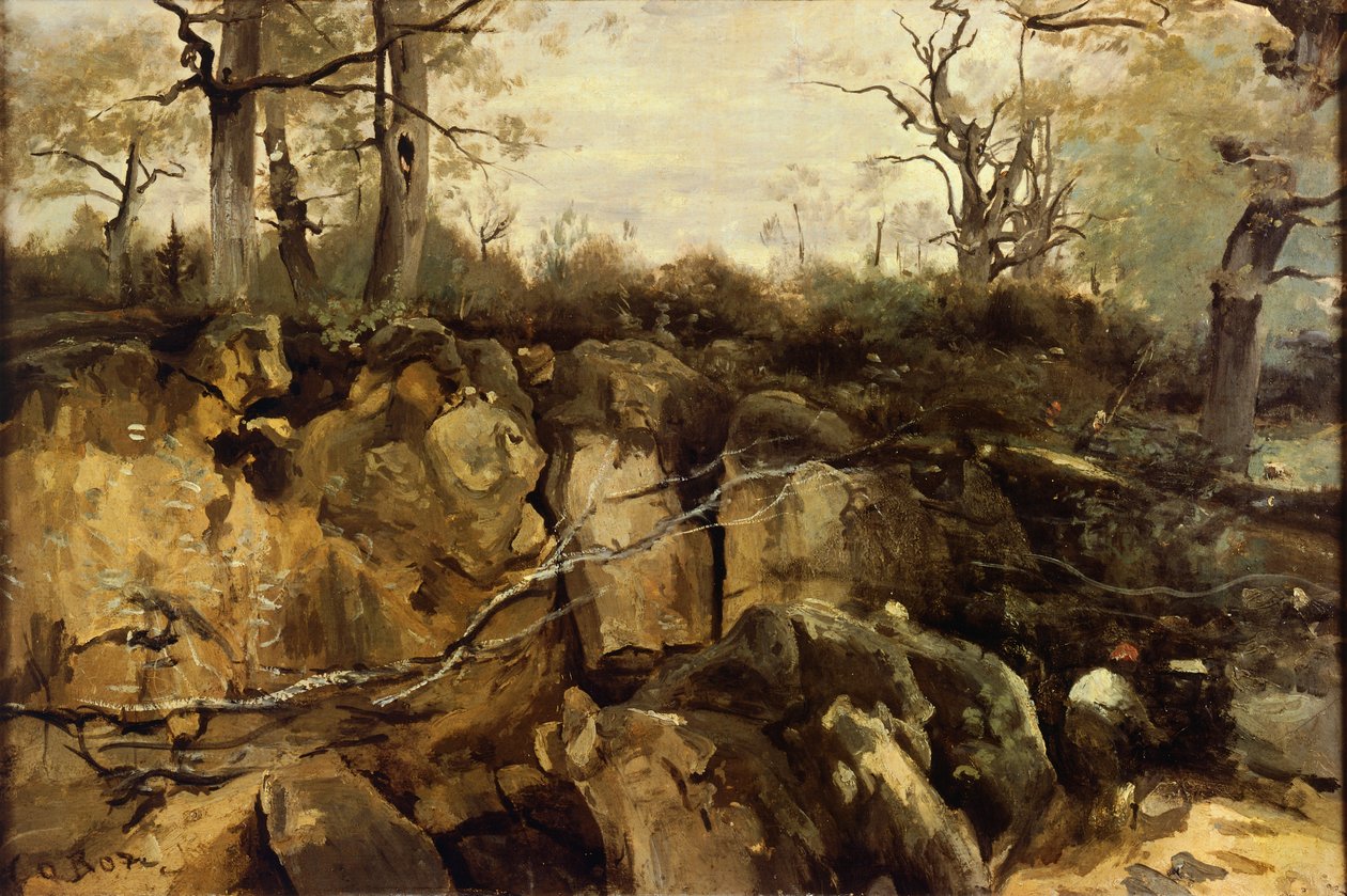 Le bord de la forêt de Fontainebleau - Jean Baptiste Camille Corot