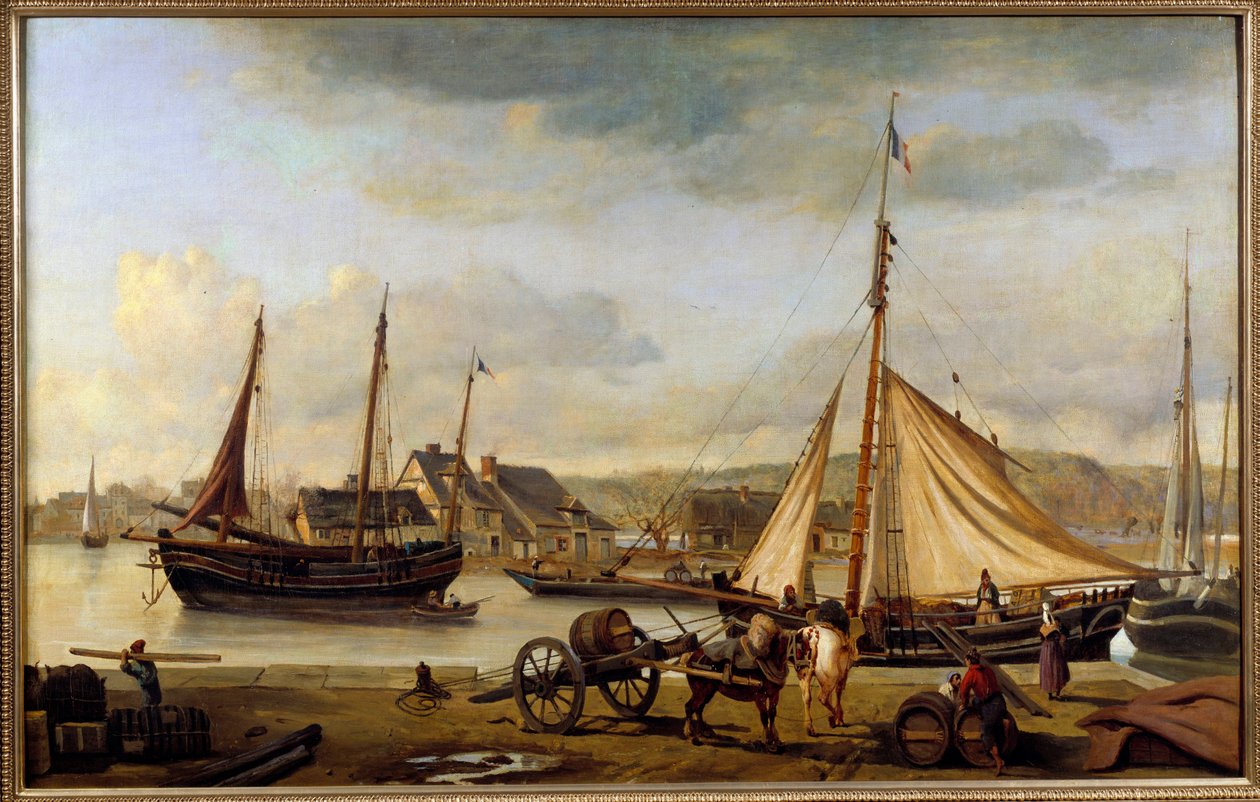 Le port de Rouen en 1834 Peinture par Camille Corot 1834 Rouen, Musée des Beaux-Arts - Jean Baptiste Camille Corot