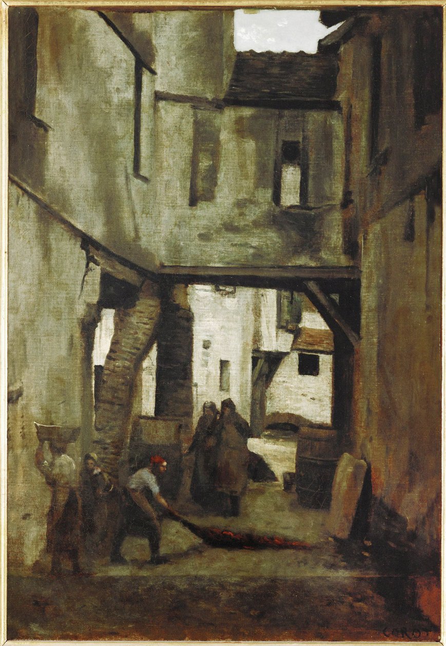 Les tanneries de Mantes, France ... - Jean Baptiste Camille Corot