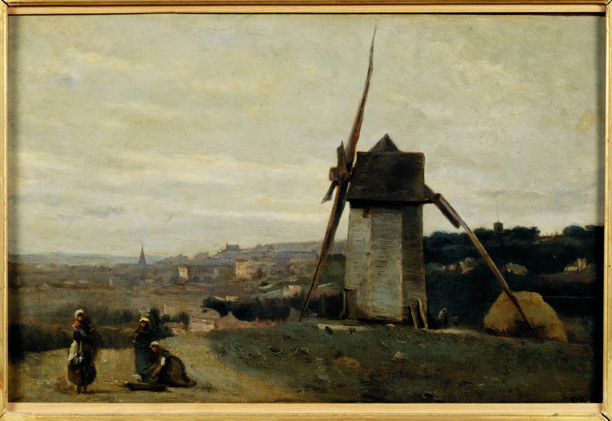 Un moulin a vent. Etretat - Un moulin à vent. Etretat ... - Jean Baptiste Camille Corot