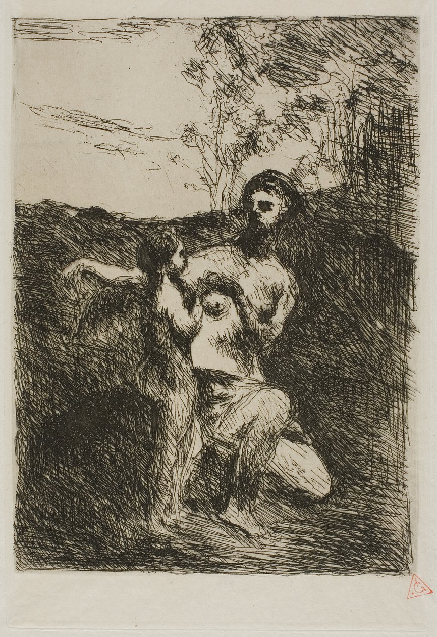 Vénus coupant les ailes de Cupidon, première planche - Jean Baptiste Camille Corot