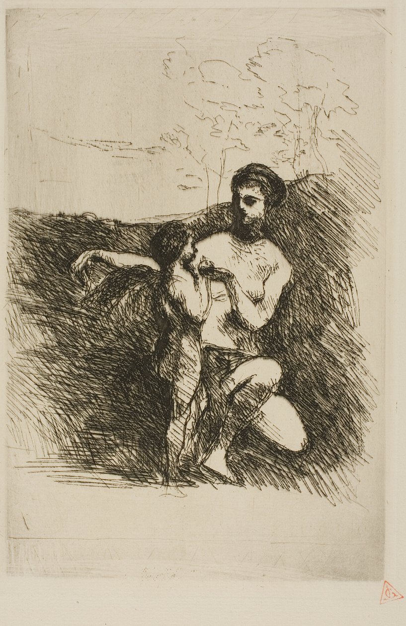 Vénus coupant les ailes de Cupidon, deuxième assiette - Jean Baptiste Camille Corot