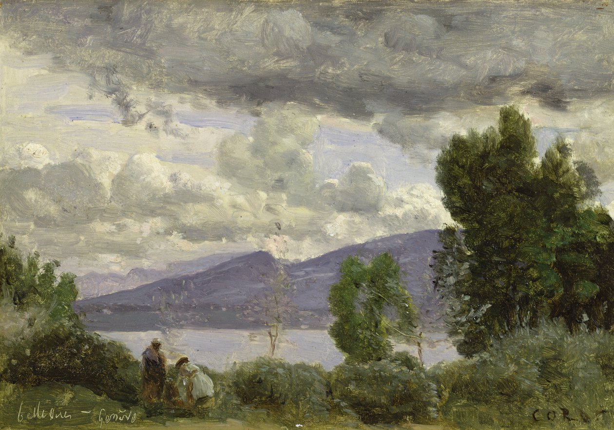 Vue du Chalet de Chênes, Bellvue, Genève, 1857 - Jean Baptiste Camille Corot