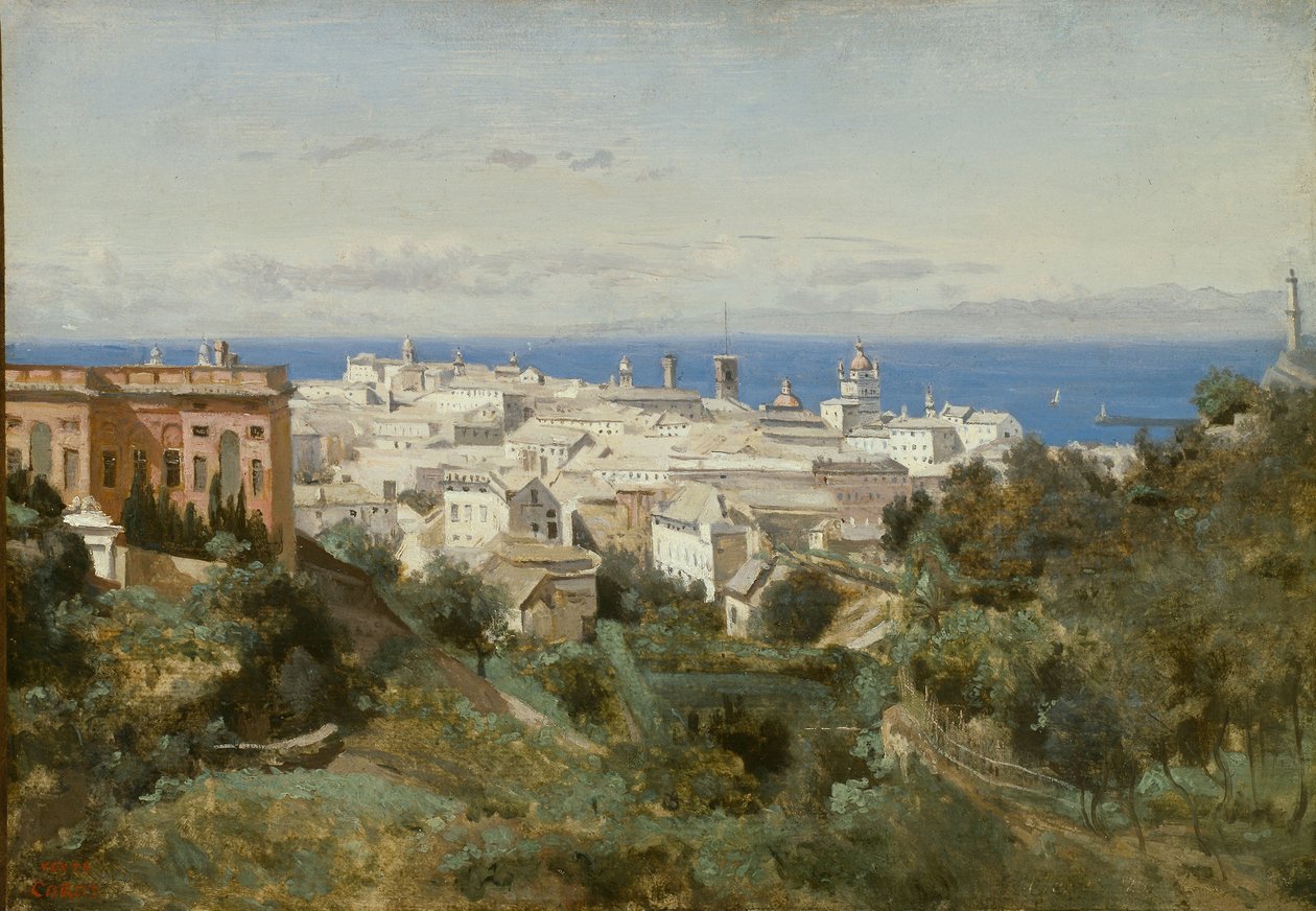 Vue de Gênes - Jean Baptiste Camille Corot