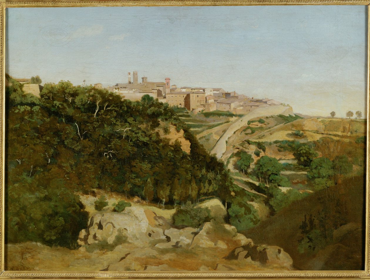 Volterra, le municipe - Volterra, Italie ... - Jean Baptiste Camille Corot
