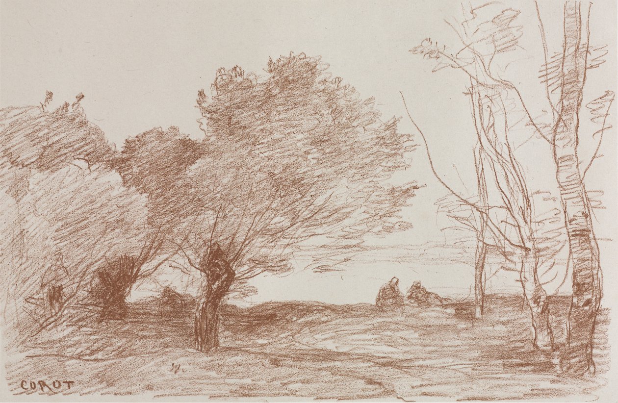 Saules et peupliers - Jean-Baptiste-Camille Corot