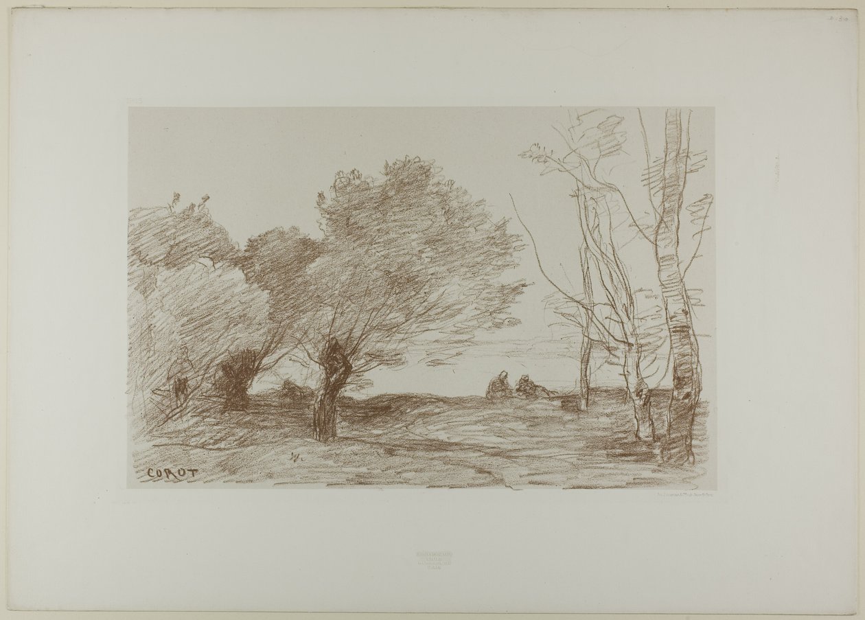 Saules et peupliers blancs - Jean Baptiste Camille Corot