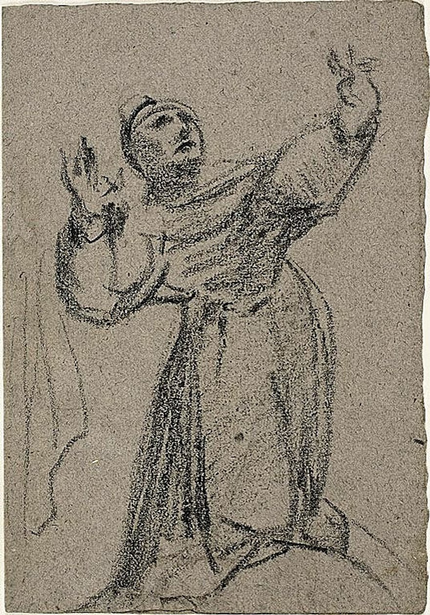 Figure agenouillée avec les bras levés - Jean Baptiste Carpeaux