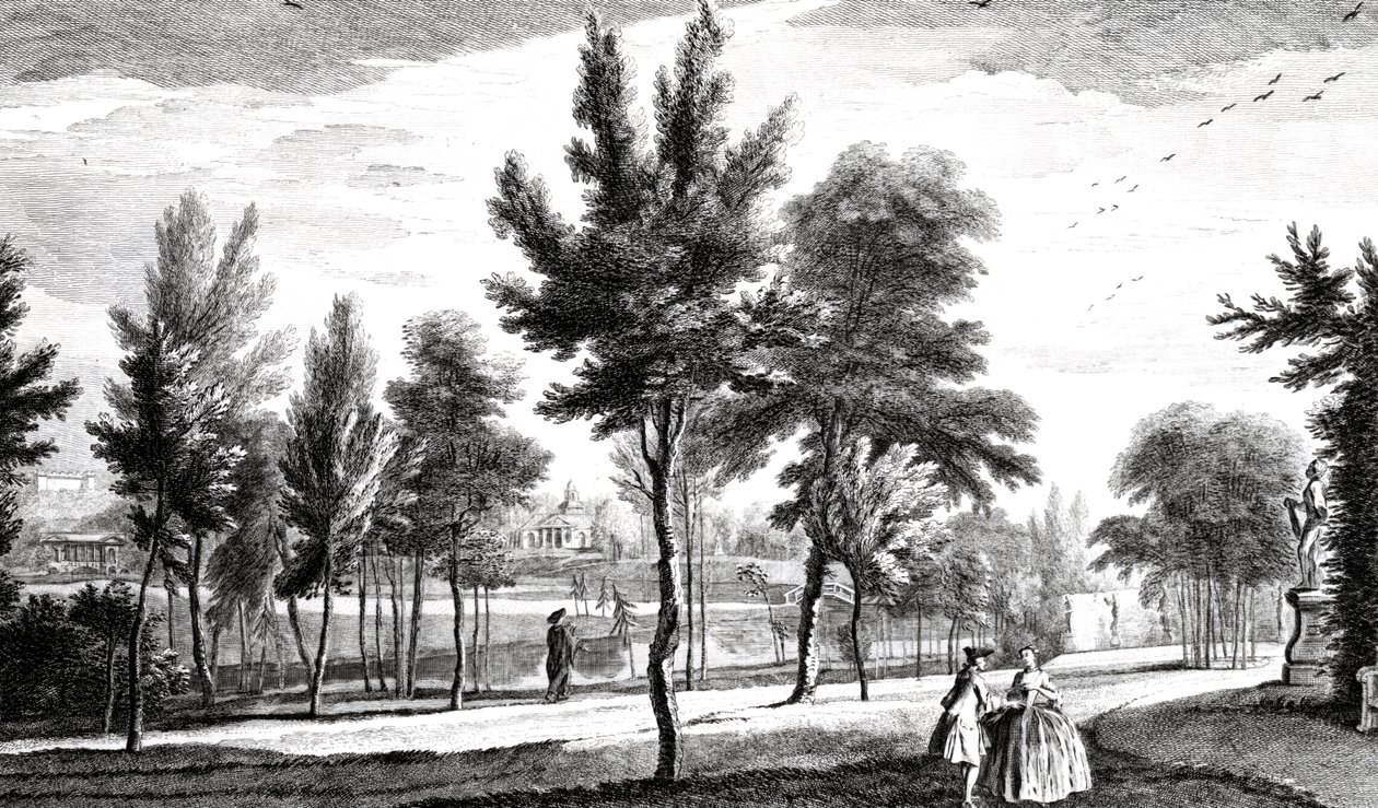 Vue des Champs Élysées depuis la source d