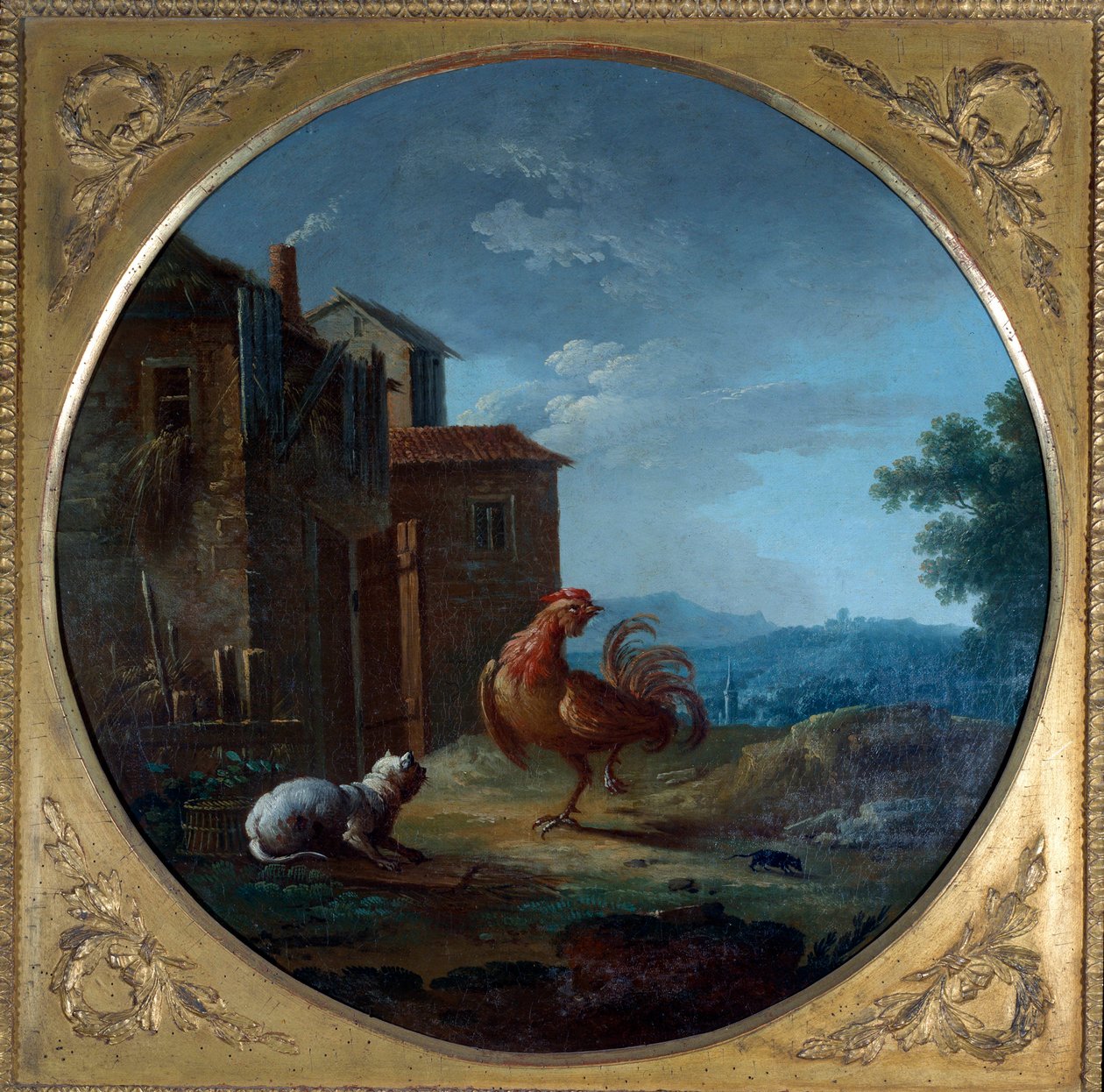 Le cochon, le chat et la souris Illustration pour la fable de Jean de La Fontaine - Jean Baptiste Claudot