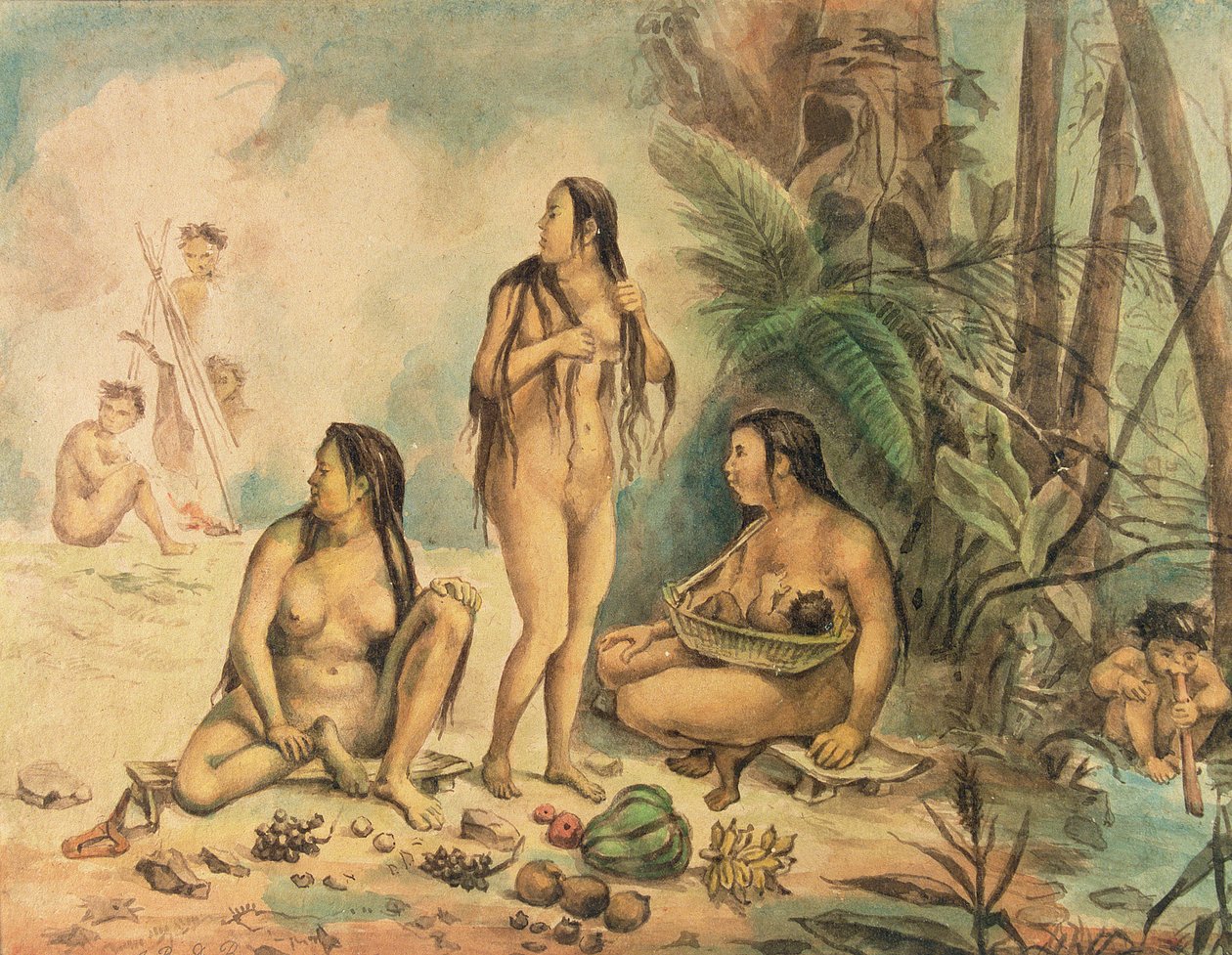 Population indigène de Cantagalo, vers 1826 - Jean Baptiste Debret