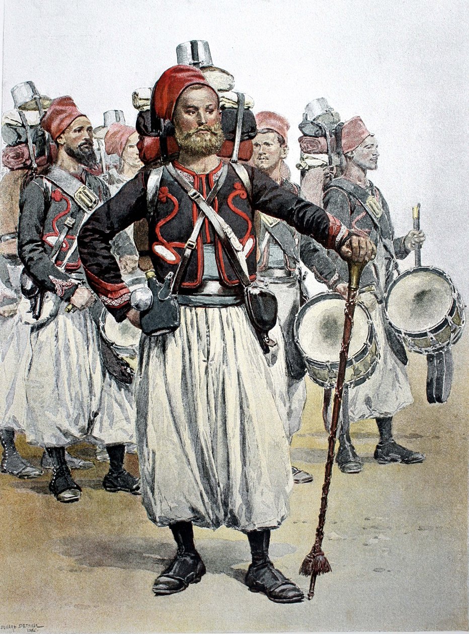 Tambour-major zouave, Afrique du Nord - Jean Baptiste Edouard Detaille